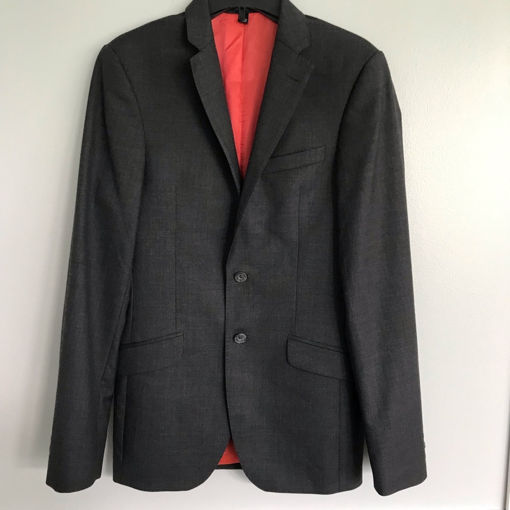 Boden Gray 100% Wool Brompton Blazer